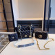 Black Casual Solid Color Metal Accessories Trim Patchwork Bags