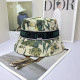 Green Casual Street Floral Print Letter Patchwork Hat