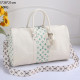 White Street Letter Print Zipper Patchwork Bags