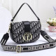 Black And White Street Letter Print Patchwork Bags