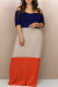Tibetan Blue Casual Geometric Print Butterfly Print Contrast Off Shoulder Printed Dresses