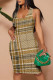 Brown Casual Geometric Print Animal Print Flowers Contrast U Neck Printed Dresses