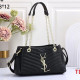 Black Street Zipper Patchwork Bags