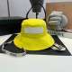 Yellow Casual Daily Letter Print Lace Up Patchwork Hat