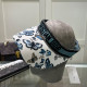 Blue Casual Sportswear Butterfly Print Letter Print Patchwork Hat