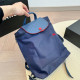 Deep Blue Street Daily Solid Color Patchwork Bags