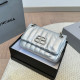 Silver Casual Daily Solid Color Metal Accessories Trim Patchwork Bags