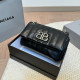 Black Silver Casual Daily Solid Color Metal Accessories Trim Patchwork Bags