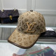Gold Casual Street Letter Print Patchwork Hat