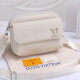 White Daily Zipper Patchwork Bags
