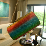 Colorful Fashion Patchwork Chain Strap Crossbody Bag
