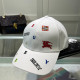 White Casual Street Cartoon Letter Embroidered Patchwork Hat
