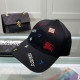 Black Casual Street Cartoon Letter Embroidered Patchwork Hat