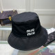 Black Casual Daily Letter Embroidered Patchwork Hat