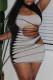 Cream White Sexy Hollow Out Patchwork O Neck Wrapped Skirt Dresses