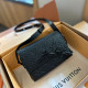 Black Casual Street Letter Patchwork Embossed Bags