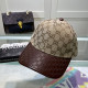 Brown Casual Street Letter Print Embossed Hat