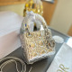 Silver Casual Daily Solid Color Metal Accessories Trim Bags