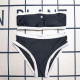 Black Sportswear Patchwork Swimwears