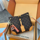Orange Brown Casual Daily Plaid Metal Accessories Trim Patchwork Contrast Bags