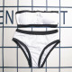 White Sportswear Patchwork Swimwears