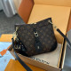 Black Brown Casual Daily Plaid Metal Accessories Trim Patchwork Contrast Bags