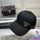 Black Casual Street Letter Print Embroidered Patch Hat