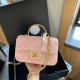 Pink Casual Street Solid Color Metal Accessories Trim Patchwork Bags