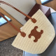 White Street Daily Letter Patch Weave Patchwork Bags