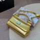 Yellow Daily Celebrities Solid Color Metal Accessories Trim Patchwork Bags