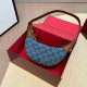 Blue Casual Street Letter Print Zipper Patchwork Bags
