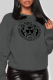 Grey Street Vintage Print Patchwork O Neck Tops
