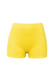 Yellow Casual Sportswear Letter Print Basic Skinny High Waist Conventional Positioning Print Bottoms