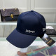 Blue Casual Daily Letter Print Embroidered Hat