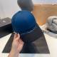 Blue Black Casual Daily Letter Embroidered Patchwork Contrast Hat