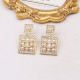 Gold Street Hollow Out Rhinestone Decor Earrings