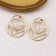 Gold Street Hollow Out Rhinestone Decor Earrings