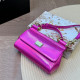 Rose Red Daily Celebrities Solid Color Metal Accessories Trim Patchwork Bags