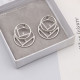 White Street Hollow Out Rhinestone Decor Earrings