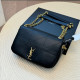 Black Casual Daily Letters Metal Accessories Trim Bags