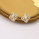 Gold Street Hollow Out Rhinestone Decor Earrings