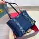 Blue Casual Daily Geometric Print Patchwork Bags