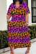 Colour Casual Daily Leopard Print Plants Print Pocket Contrast V Neck Printed Plus Size Dresses