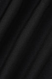 Black Sexy Formal Prom Patchwork Backless Slit Off Shoulder Evening Dresses