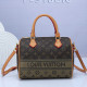 Brown Street Letter Print Zipper Patchwork Bags