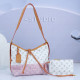 White Street Letter Print Strap Design Zipper Patchwork Bags