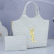 White Street Chains Zipper Patchwork Bags