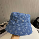 Blue Casual Street Letters Patchwork Hat