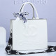 White Street Letter Print Zipper Patchwork Bags