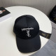 Black Casual Street Embroidered Hat